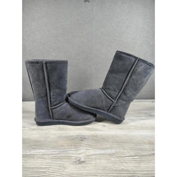 BearPaw Women's Sz 9 Elle Tall Gray Suede Sheepskin/Wool Water Resistant Boot - Picture 7 of 10
